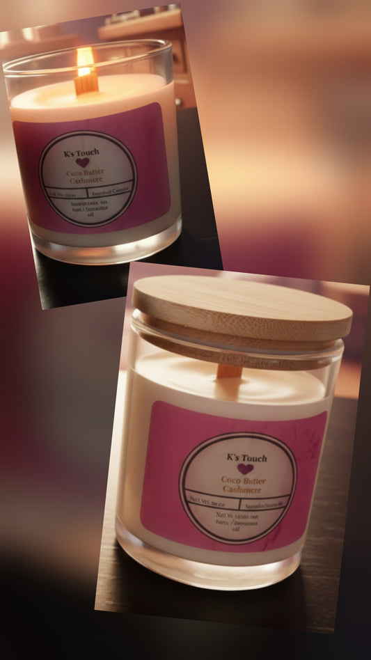10 oz Wooden Wicked Candle (Clear Glass)
