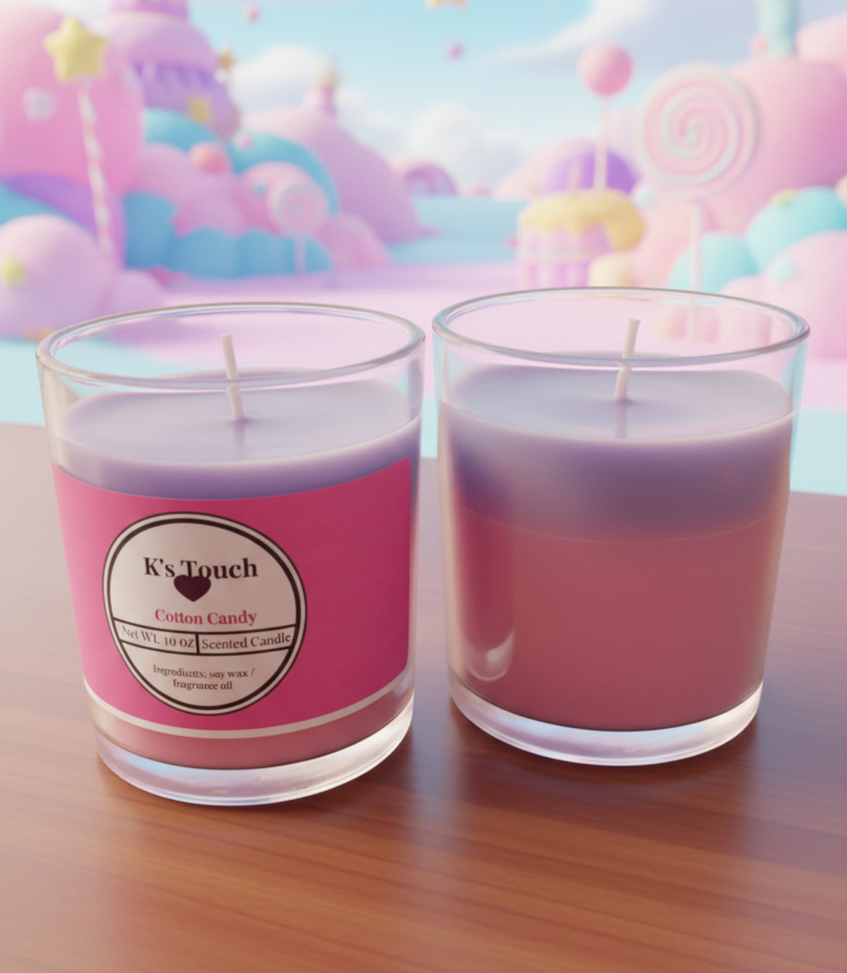 10 oz Cotton Candy Scented Soy Candles
