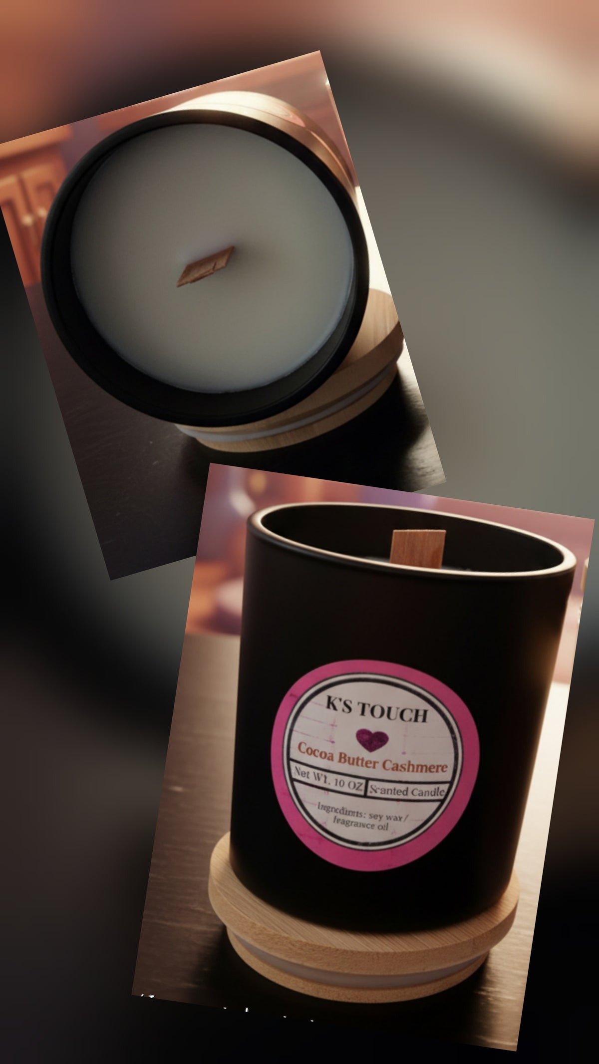 10 oz Wooden Wicked Candle (Matte)