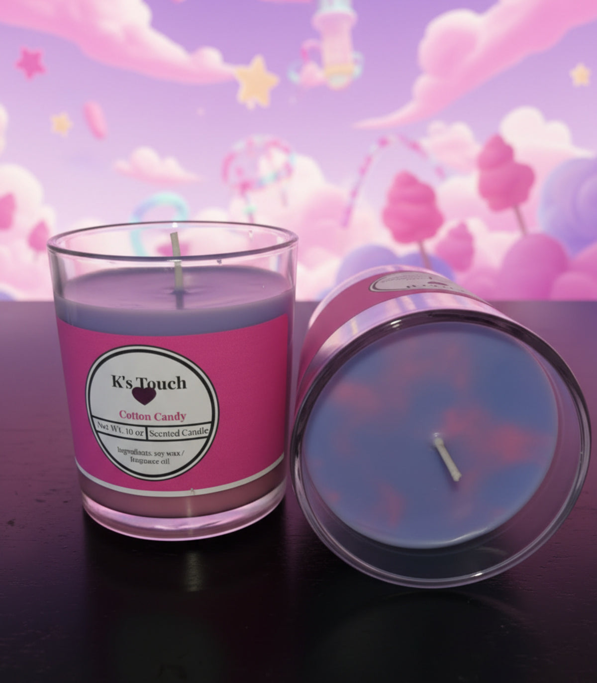 10 oz Cotton Candy Scented Soy Candles