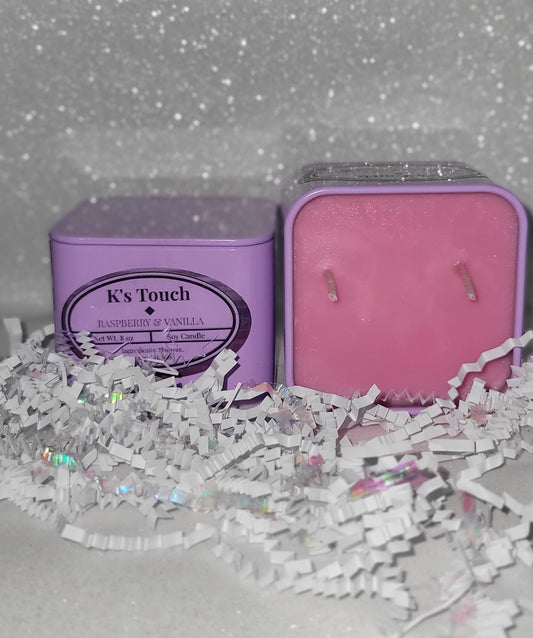 Raspberry Vanilla Soy Candle